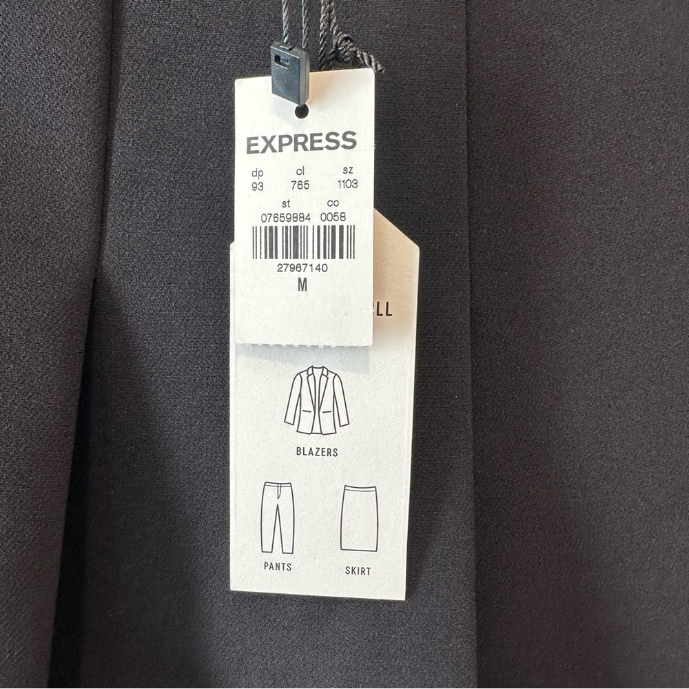 Express Black Pleated Mini Skirt with Buckle Detail – Size M, NWT - Picture 5 of 6
